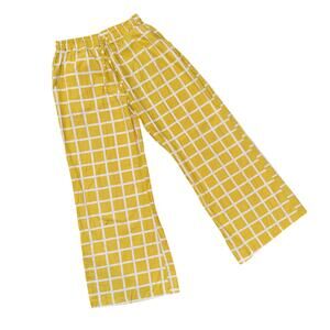 Susmie’s Yellow & White Grid Wide Leg Pants - Size Medium
